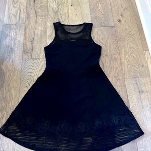 Little black dress with great floral and mesh detailing